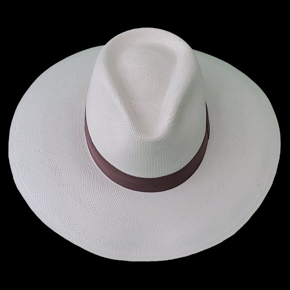 M.A.M.A. - Yacht Women\'s White Straw Hat, Brown Ribbon main image 4